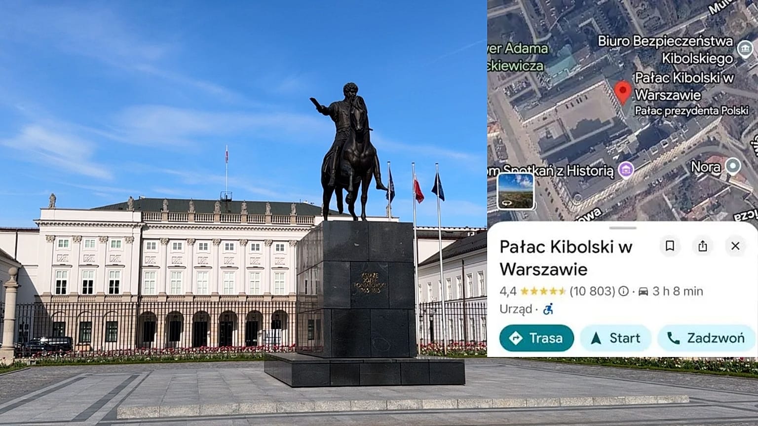 Il nome del Palazzo Presidenziale di Varsavia è stato cambiato in Palazzo Kibolski di Varsavia.