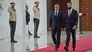 احمد الشرع و امانوئل ماکرون