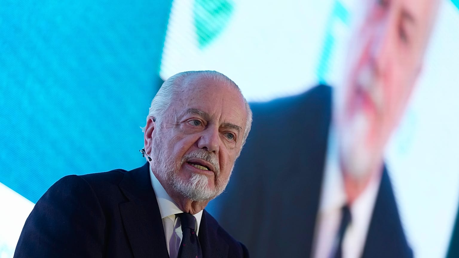 Il presidente del Napoli Aurelio De Laurentiis