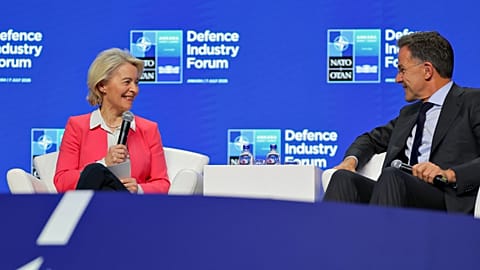 Ursula von der Leyen és Mark Rutte.