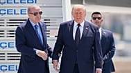 US President Donald Trump walks with Turkish President Recep Tayyip Erdoğan in Ankara, 7 July, 2026 