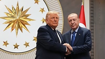 US President Donald Trump with Turkish President Recep Tayyip Erdoğan in Ankara, 7 July, 2026 