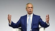 Reform UK leader Nigel Farage gestures during a fireside chat at the Alliance for Responsible Citizenship (Arc) annual conference, at Olympia London, Wednesday June 24, 2026.