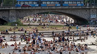 An der Reichenbachbrücke an der Isar in München am 28. Juni 2026