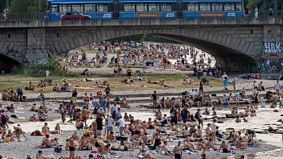 An der Reichenbachbrücke an der Isar in München am 28. Juni 2026
