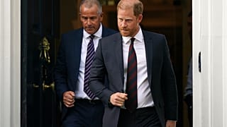 Britain's Prince Harry leaves Chatham House during a visit to the UK for a series of charity engagements in London, Tuesday, July 7, 2026.