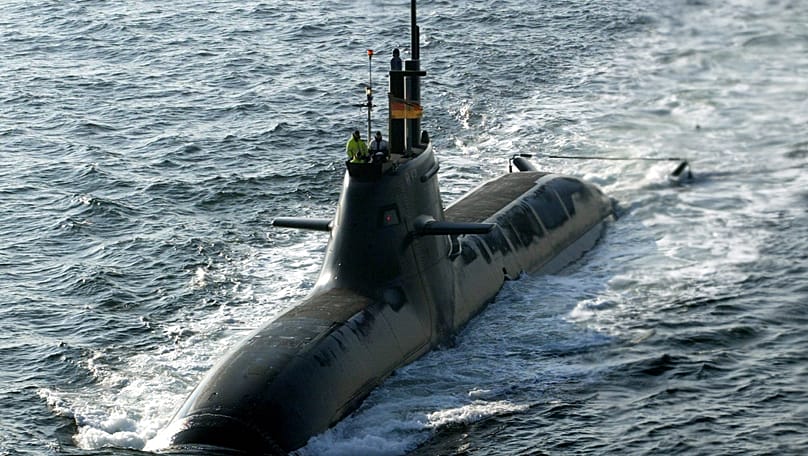 Das deutsche U-Boot "U31" der Klasser 212 A in der Ostsee, ein Vorgängermodell des neuen 212CD