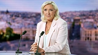 Marine Le Pen sur le plateau du 20 heures de TF1, le 7 juillet 2026.