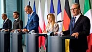 Spotkanie przywódców państw należących do Europejskiej Piątki (E5) oraz sekretarza generalnego NATO, w Berlinie w środę, 24 czerwca 2026 r.