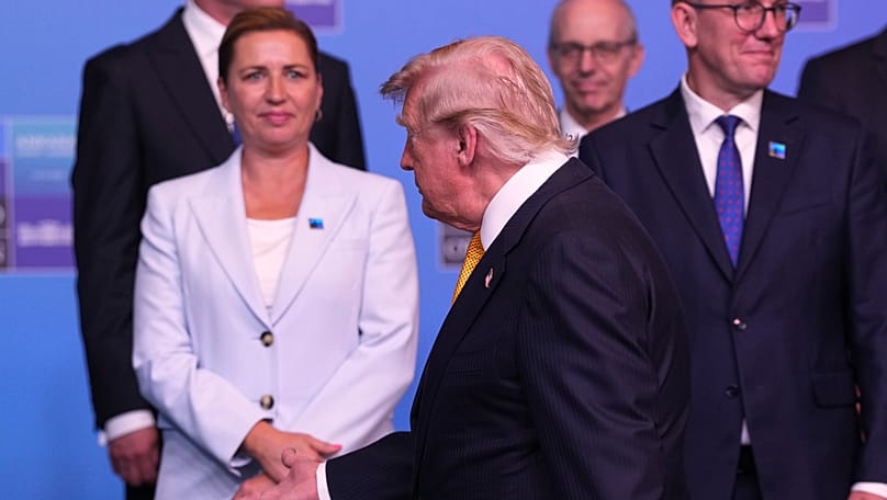 Mette Frederiksen and Donald Trump in Ankara.