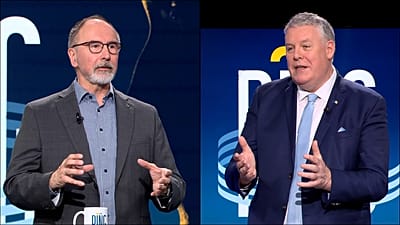 دو نماینده پارلمان اروپا کیاران مولولی و پکا تووری در برنامه «The Ring»