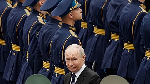 Russian President Vladimir Putin at a ceremony in Moscow marking the 85th anniversary of the Nazi German invasion of Russia, 22 June 2026.