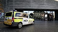 A police vehicle parked outside the National Museum in Oslo, 11 November, 2022