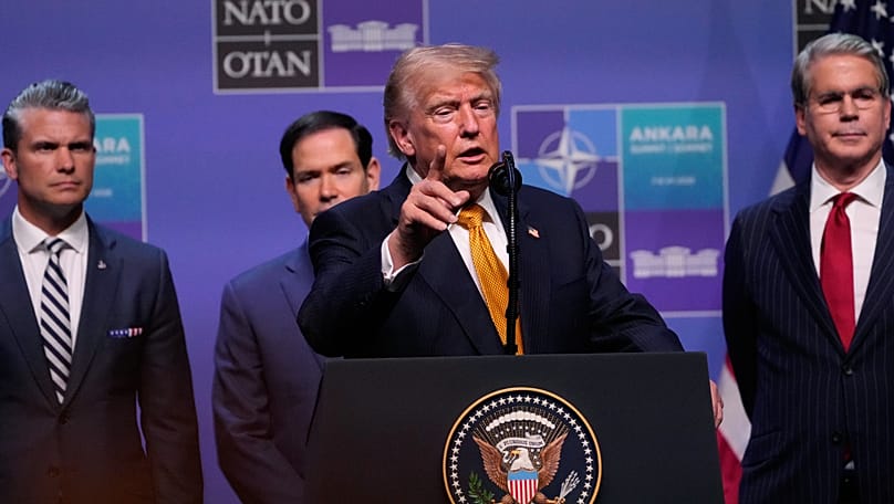 US President Donald Trump speaks during a media conference at the NATO summit in Ankara, 8 July, 2026
