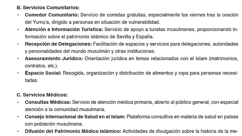 Plan Director del Centro Cultural Islámico de Sevilla (CCIS), pág 77.