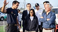 La presidenta interina de Venezuela, Delcy Rodríguez, visita un campamento provisional de la Seguridad Civil en La Guaira, el 1 de julio de 2026, tras los terremotos.