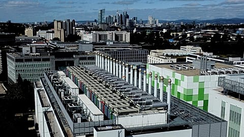 FILE - FILE - A data centre is visible in Frankfurt, Germany, Aug. 22, 2025. (AP Photo/Michael Probst, File)