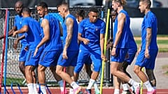 يتدرب مهاجم فرنسا كيليان مبابي استعدادا لمواجهة المغرب في ربع نهائي كأس العالم في وولثم بولاية ماساتشوستس قرب بوسطن، الأربعاء ثمانية تموز 2026.