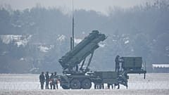 Patriot missile launchers acquired from the US deployed in Warsaw, 6 February, 2023