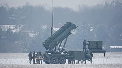 Patriot missile launchers acquired from the US deployed in Warsaw, 6 February, 2023