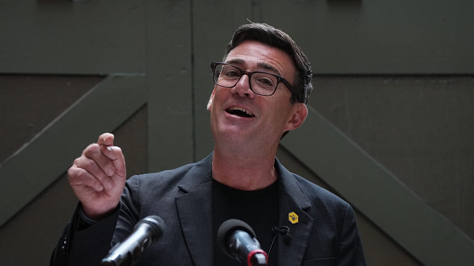 Andy Burnham delivers a speech at the People's History Museum in Manchester, 29 June, 2026