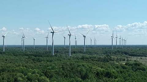 A wind farm located in Estonia.