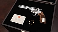 Handout photo shows a revolver gifted by Turkish President Recep Tayyip Erdogan to Lithuanian President Gitanas Nauseda, 9 July 2026