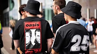 Oasis fans gather for the first reunion concert on 4 July 2025 in Cardiff 