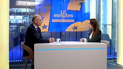 L'ex presidente del Consiglio italiano Enrico Letta durante un’intervista a Euronews il 14 luglio 2026.