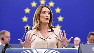 Roberta Metsola is president of the European Parliament since 2022. 