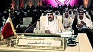 FILE: Former Emir of Qatar Sheikh Hamad bin Khalifa Al Thani at the Arab League Summit in 2013