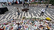 Archives : hommage aux victimes de l'attentat du 14 juillet 2016 sur la Promenade des Anglais à Nice, le jeudi 14 octobre 2016