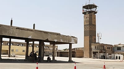 فرودگاه صنعا که بر اقر حملات اسرائیل تخریب شده، ۲۹ مه ۲۰۲۵