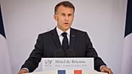 Le président français Emmanuel Macron prononce son discours traditionnel devant les forces armées, au ministère de la Défense à Paris, ce lundi 13 juillet 2026. 