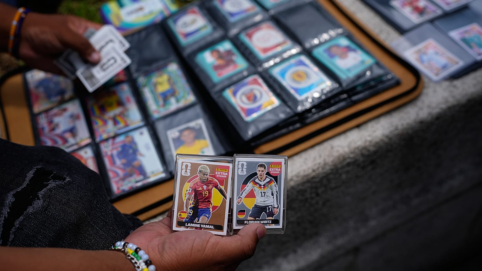 Collectors exchange Panini World Cup 2026 stickers during a Guinness World Record attempt in Mexico City on 12 July 2026.