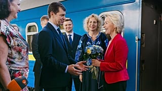 Ursula von der Leyen in Kyiv, Ukraine.