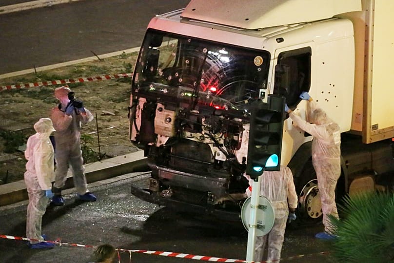 La camion utilisé par le terroriste le 14 juillet 2016