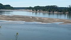 Dürre in der Donau in Rumänien