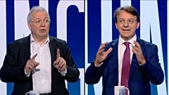 Les eurodéputés Markus Ferber (PPE) et Pasquale Tridico (La Gauche) dans The Ring