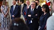 Britain's Prime Minister Keir Starmer meets people who benefited from Labour government policies at 10 Downing Street in London, July 15, 2026.