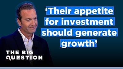 Gareth Wilson, a Capgemini ügyvezető alelnöke, a „The Big Question” című műsorban
