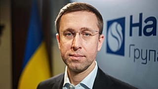 ARCHIV: Serhii Koretskyi, Chef des Energiekonzerns Naftogaz, in seinem Büro in Kyjiw, Ukraine, am Freitag, 21. November 2025.