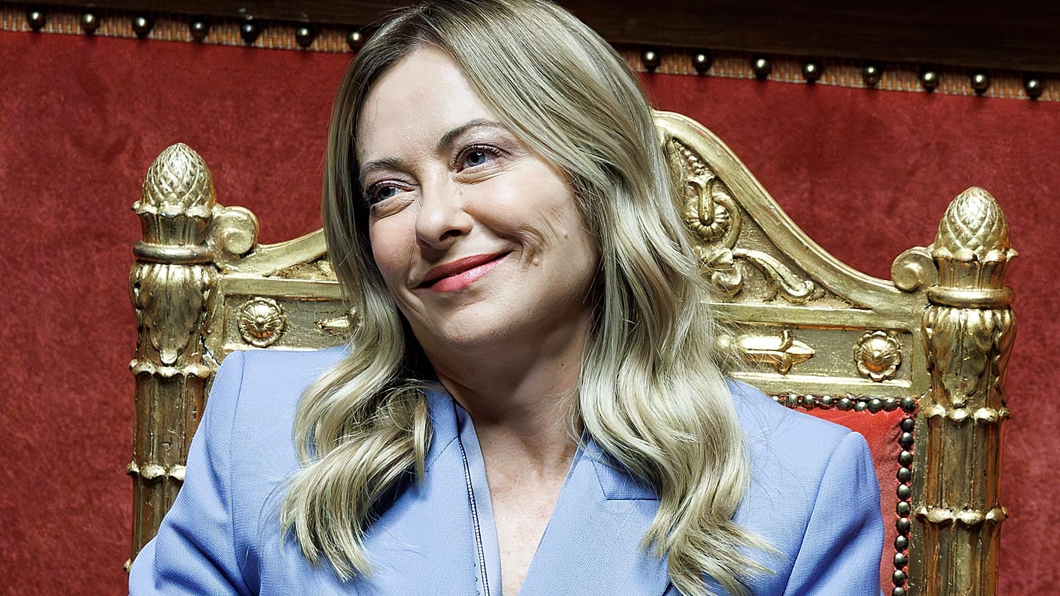 talian Premier Giorgia Meloni addresses the Senate, at the Italian Parliament in Rome, Thursday June 11, 2026