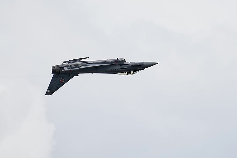 Eurofighter der Bundeswehr bei einer Flugshow in Berlin