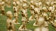 400 gold colored plastic Mozart sculptures by German artist Ottmar Hoerl stand for the 270th birthday of composer Wolfgang Amadeus Mozart in Salzburg, Austria