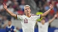 Dani Olmo reacciona durante el partido de semifinales de la Copa del Mundo de fútbol entre Francia y España en Arlington, Texas, el 14 de julio de 2026.