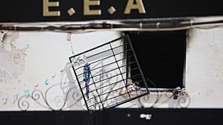 Vista del orfanato dañado por el incendio en Mohammedia, cerca de Argel, Argelia, el jueves 16 de julio de 2026
