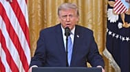 President Donald Trump speaks in the East Room of the White House, Thursday, July 16, 2026, in Washington. 