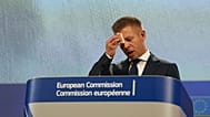 Hungary's Prime Minister Péter Magyar addresses the media at EU headquarters in Brussels, Friday, May 29, 2026. (AP Photo/Virginia Mayo)