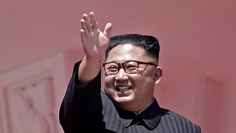 In this Sunday, Sept. 9, 2018 file photo, North Korean leader Kim Jong Un waves after a parade for the 70th anniversary of North Korea's founding day in Pyongyang.
